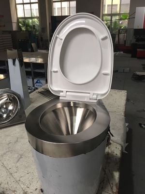 Vacuum Flush Stainless Steel Toilet Bowl 0.6Mpa Air Pressure 0.45L Water Consumption