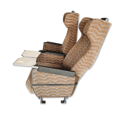 ISO9001 Passenger Train First Class Seat EN45545 Cushion Aluminum Alloy Table