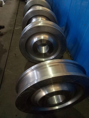 Crane Traveling Wheels Railway Forging Parts For Heavy Duty Mining