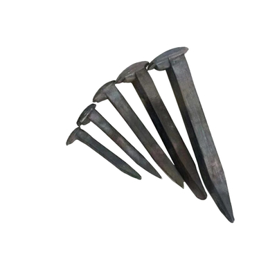 L- Shaped Head Oxygen Black Carbon Steel Dog Rail Spike For Wooden Sleeper