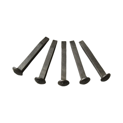 L- Shaped Head Oxygen Black Carbon Steel Dog Rail Spike For Wooden Sleeper