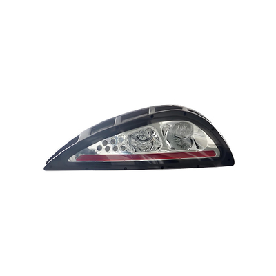 Train Locomotive Parts Tempered Glass Aluminum Frame Driverless Headlamp
