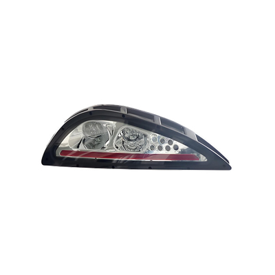 Train Locomotive Parts Tempered Glass Aluminum Frame Driverless Headlamp